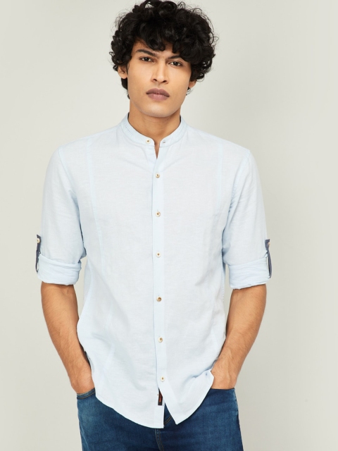 

Forca Men Blue Slim Fit Casual Shirt