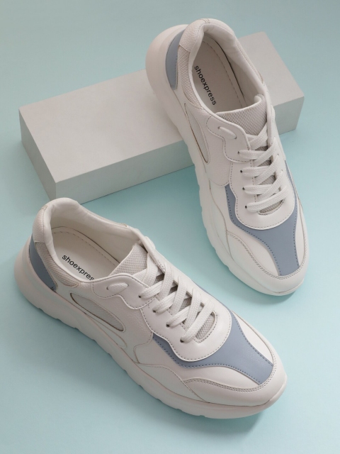 

shoexpress Women Blue Walking Non-Marking Lace-Up Shoes