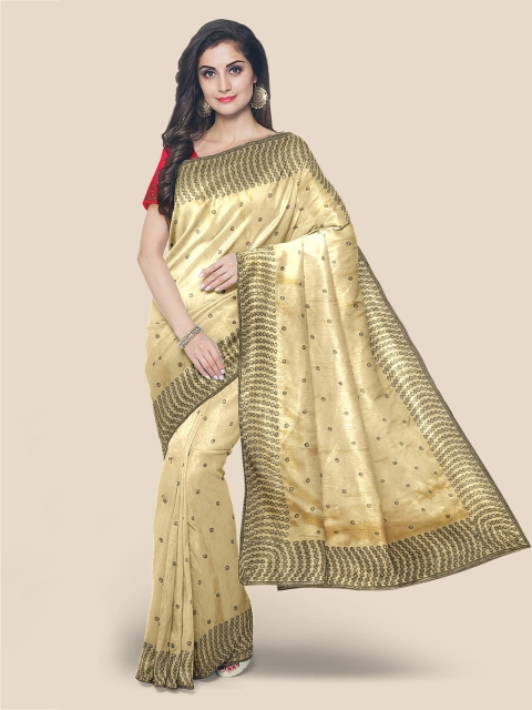 

Kalamandir Brown Silk Blend Saree