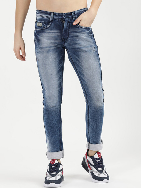 

V2 Value & Variety Men Blue Heavy Fade Clean Look Jeans