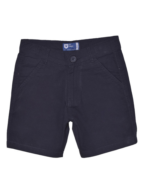 

612 league Boys Navy Blue Mid-Rise Regular Shorts