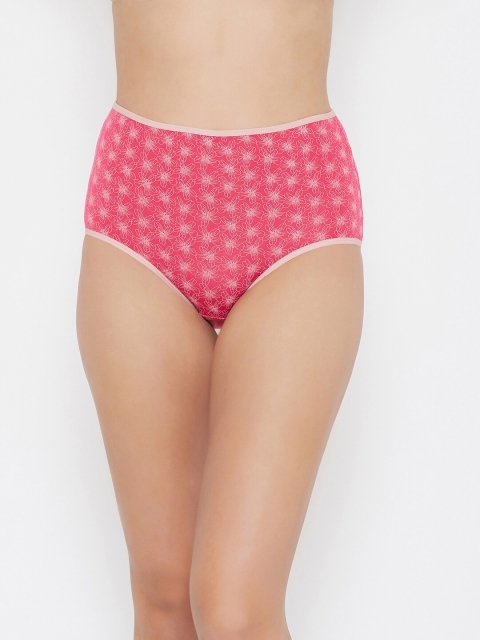 

Clovia Women Pink & White Printed Cotton Hipster Briefs-PN3221Y14S