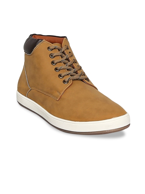 

People Men Brown PU Flat Boots