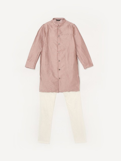 

Melange by Lifestyle Boys Pink Pure Cotton Kurta with Pyjamas