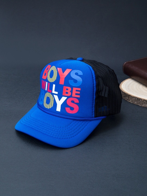 Golden Peacock Men Blue & Red Printed Baseball Cap