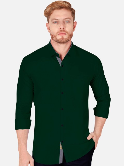 

VeBNoR Men Green Slim Fit Casual Shirt