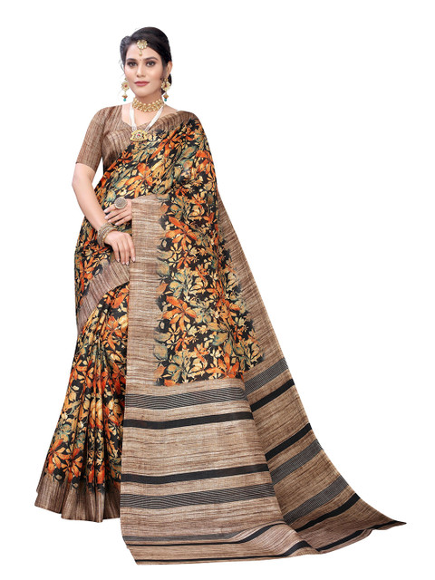 

KALINI Multicoloured Floral Art Silk Saree, Multi