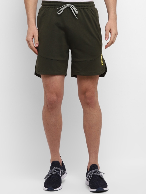 

Yuuki Men Olive Green Mid-Rise Sports Shorts
