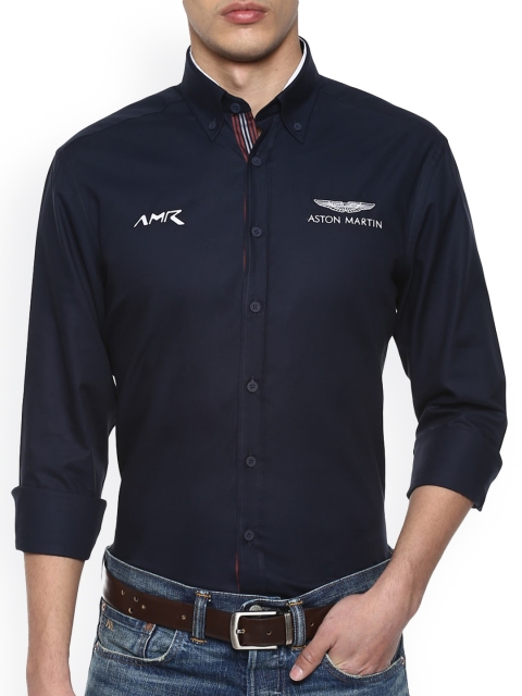 

HACKETT LONDON Men Navy Blue Casual Shirt