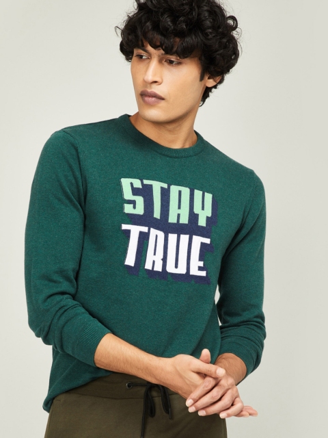 

Kappa Men Green Typography Print Sweatshirt