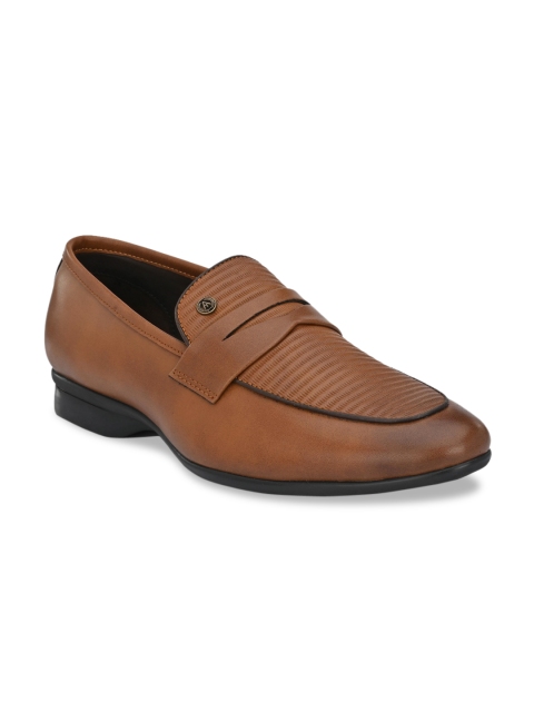 

Alberto Torresi Men Tan Brown Solid Formal Slip-Ons