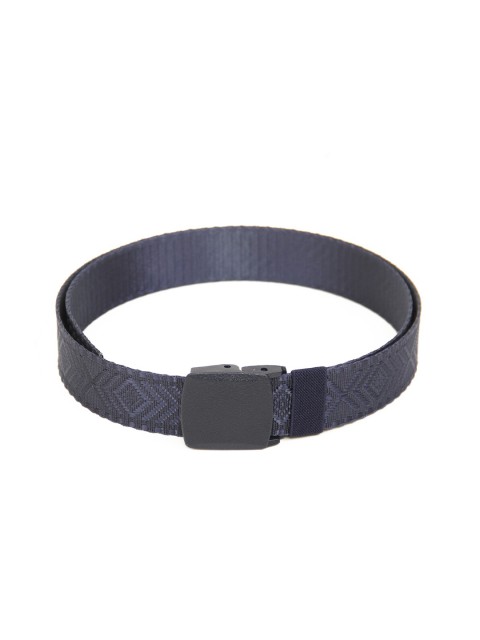 

Calvadoss Men Navy Blue Textured Belt