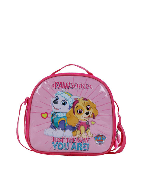 

PAW PATROL Kids Pink & Blue Brand Logo Backpack
