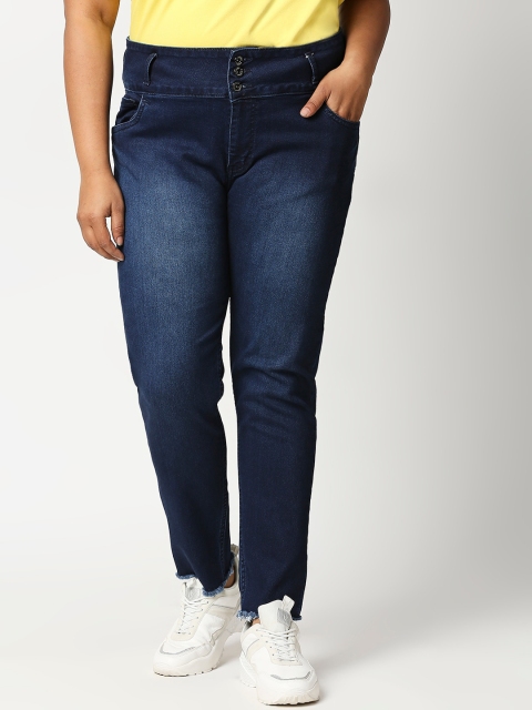 

X Claim Women Blue Slim Fit High-Rise Light Fade Jeans
