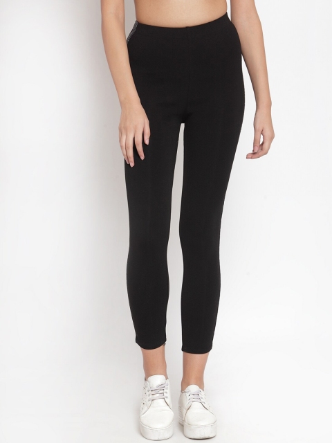 

Global Republic Women Black Solid Regular-Fit Treggings