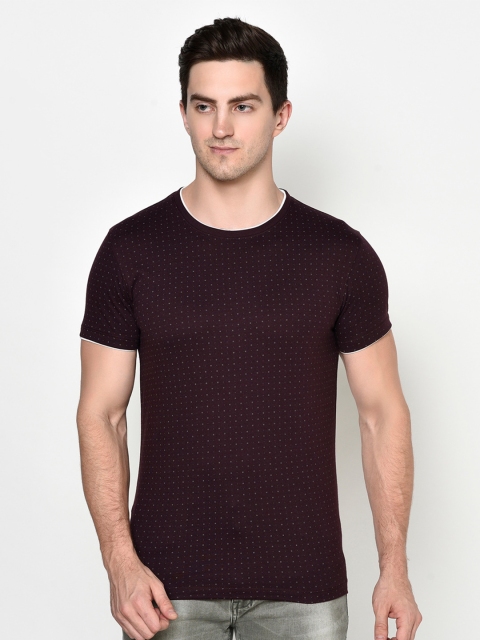 

Octave Men Maroon Printed T-shirt