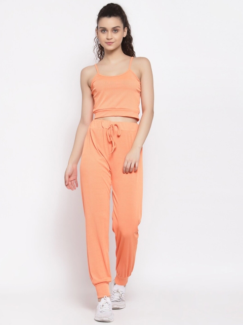 

iki chic Women Orange Top with Pyjamas