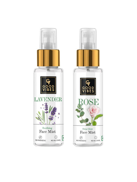

Good Vibes Refreshing Face Mists Combo - Lavender 50ml , Rose 50ml, White