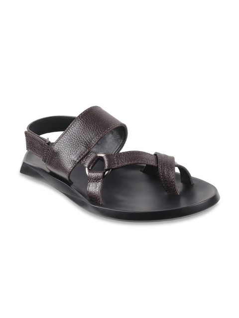 

Mochi Men Brown & Black Leather Comfort Sandals