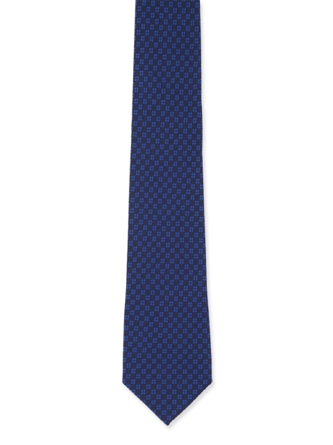 

Peter England Men Navy Blue Woven Design Broad Tie