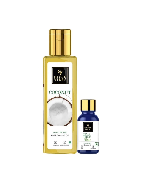 

Good Vibes Nourishing Skin & Haircare Combo - Coconut Oil, Tea Tree Oil, White