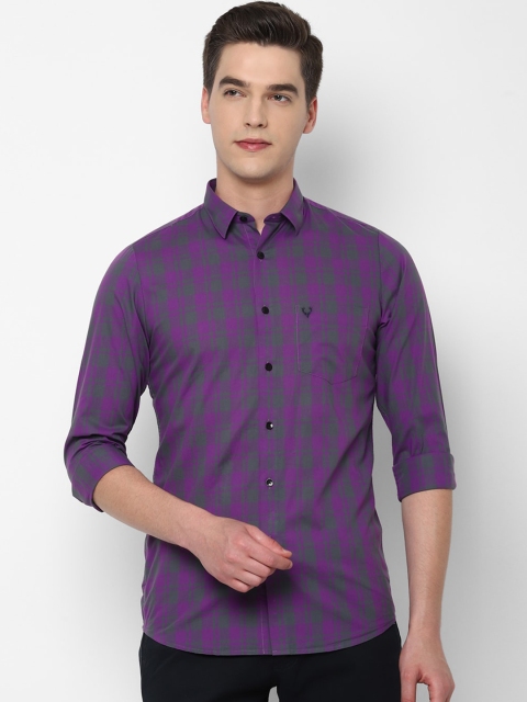 

Allen Solly Men Purple Slim Fit Checked Casual Shirt