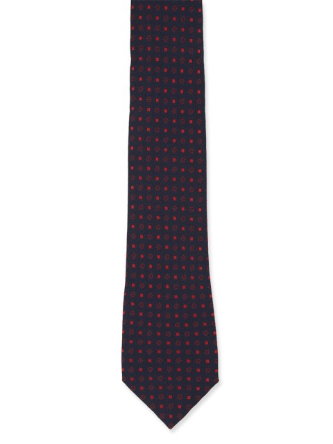 

Peter England Men Navy Blue & Red Printed Broad Tie