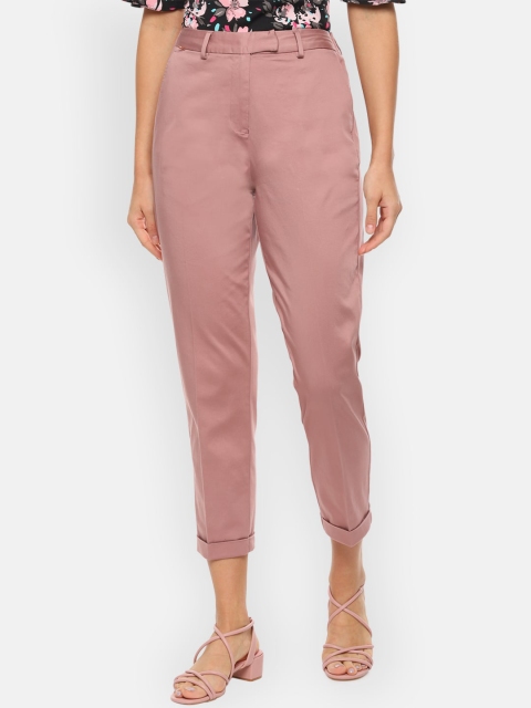 

Van Heusen Woman Women Pink Cropped Peg Trousers