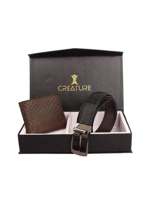 

Creature Men Black & Brown Textured Accessory Gift Set