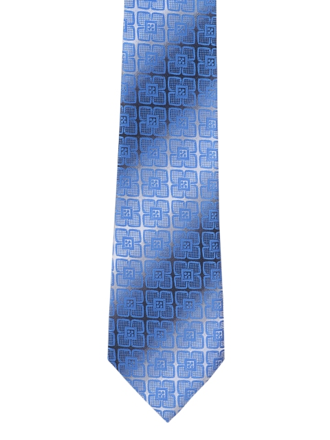 

Peter England Men Blue & Silver-Coloured Woven-Design Accessory Gift Set