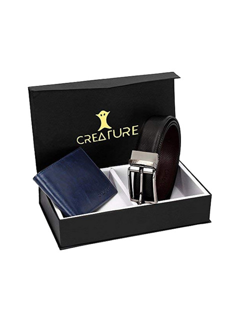 

Creature Men Black & Blue Textured Accessory Gift Set