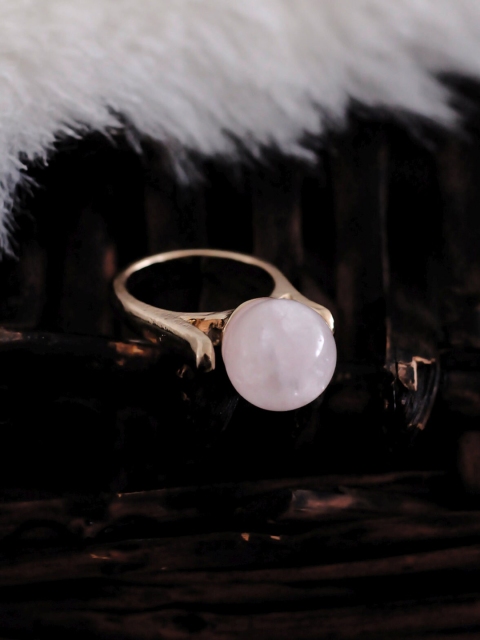 

Bellofox Gold-Plated White Marble Globe Finger Rings