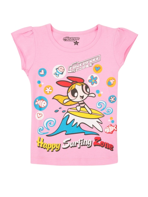 

Colt Girls Pink Powerpuff Girls Printed Cotton Regular Top