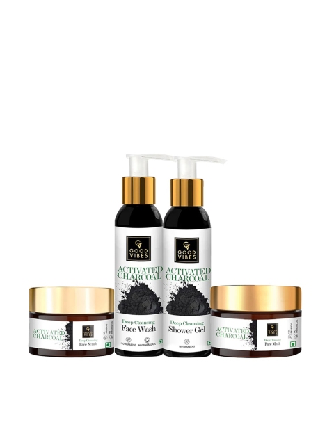 

Good Vibes Charcoal Range Skin Care Combo Kit, White