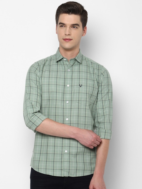 

Allen Solly Men Green Slim Fit Checked Casual Shirt