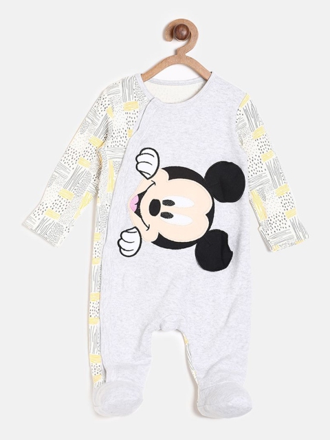 

MINI KLUB Kids Grey Mickey Mouse Cotton Sleep Suit