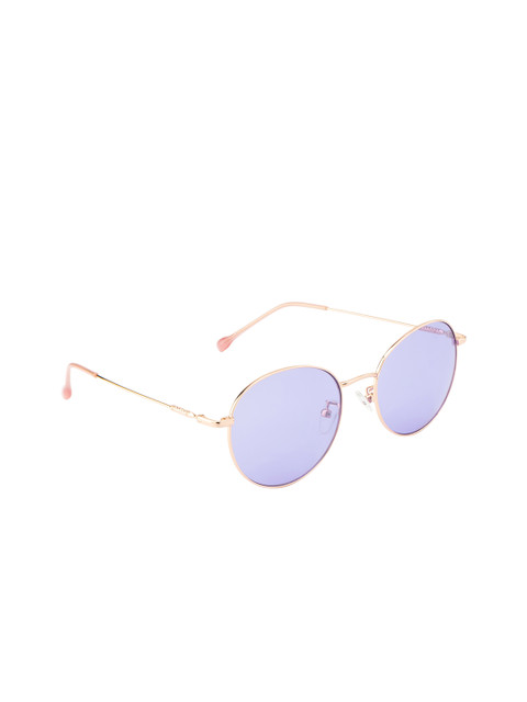

Ted Smith Unisex Purple Lens Round Sunglasses with UV Protected Lens TS-9067S