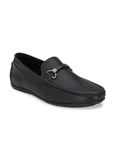 

Alberto Torresi Men Black Textured Loafers