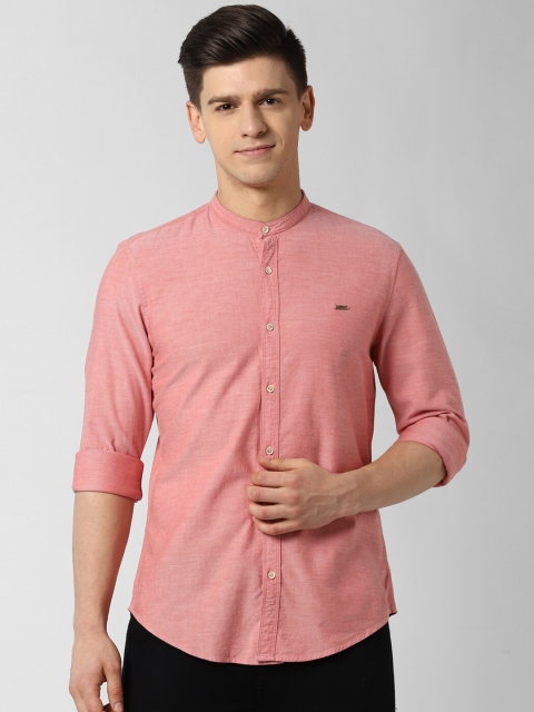 

Peter England Casuals Men Pink Slim Fit Casual Shirt