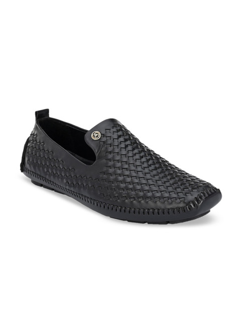 

Alberto Torresi Men Black Textured Formal Slip-on Shoes