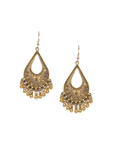 

DIVA WALK Gold-Plated Teardrop Shaped Drop Earrings