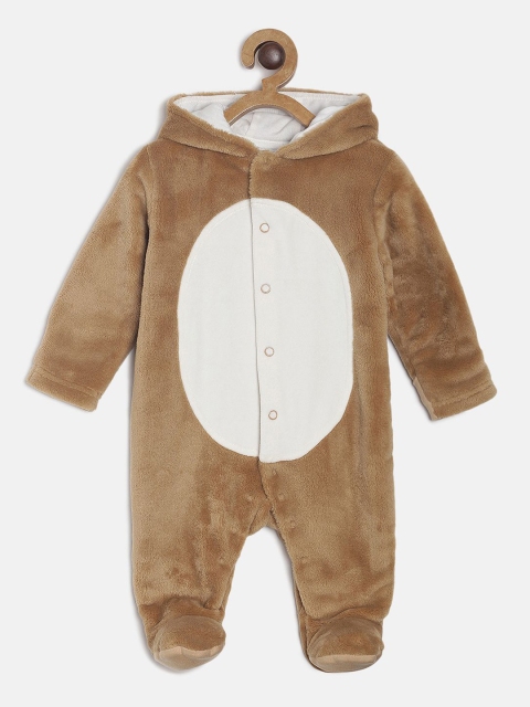 

MINI KLUB Infant Brown & White Printed Cotton Sleep Suit