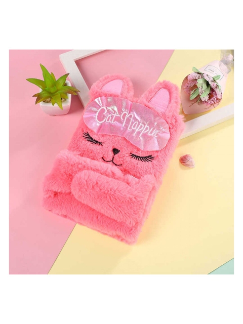 

SCOOBIES Girls Pink Cat Eye Mask Plush Diary
