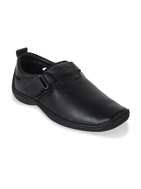 

ID Men Black Leather Shoe-Style Sandals