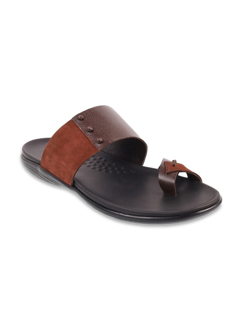 

Mochi Men Maroon Leather Comfort Sandals