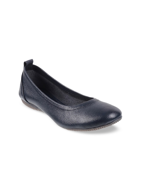 

Metro Women Blue Textured Ballerinas Flats