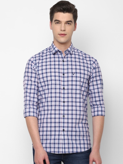 

Allen Solly Men Blue Slim Fit Checked Casual Shirt