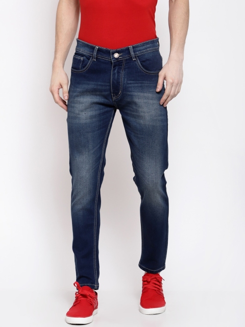 

FEVER Men Blue Slim Fit Clean Look Heavy Fade Stretchable Jeans