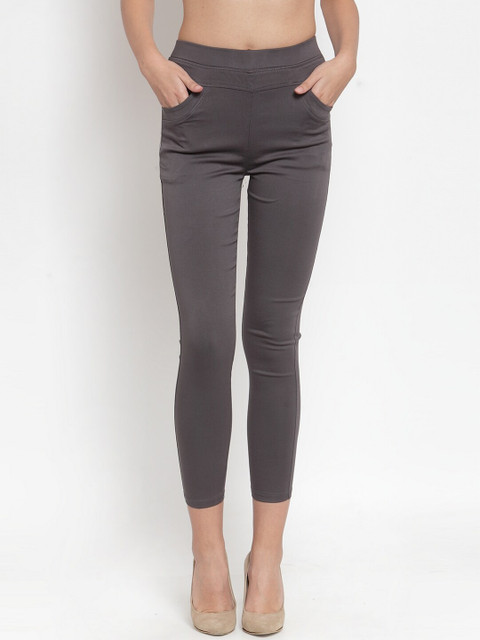 

Global Republic Women Grey Solid Relaxed-Fit Jeggings