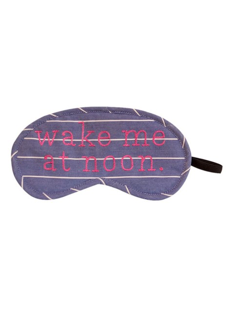 

BandBox Unisex Blue Embroidered Cotton Wake Me At Noon Eye Mask